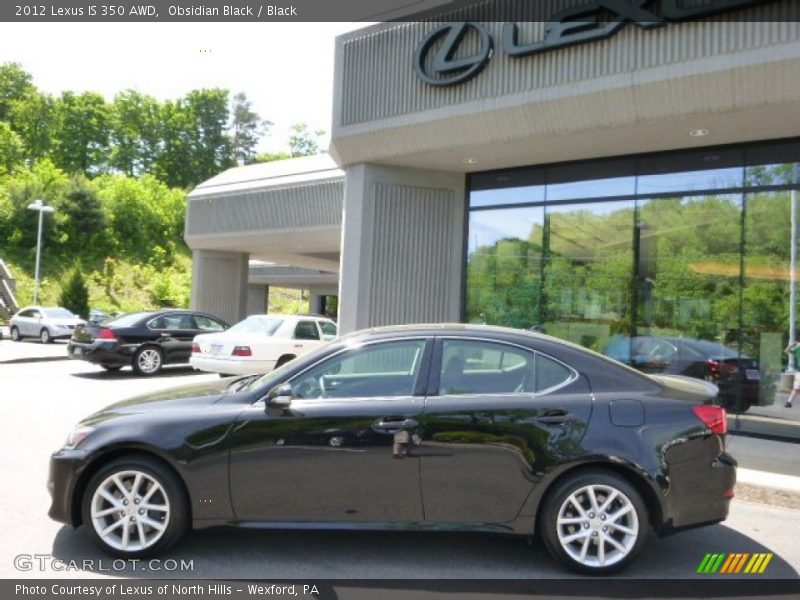 Obsidian Black / Black 2012 Lexus IS 350 AWD