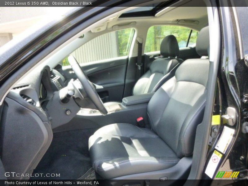 Obsidian Black / Black 2012 Lexus IS 350 AWD