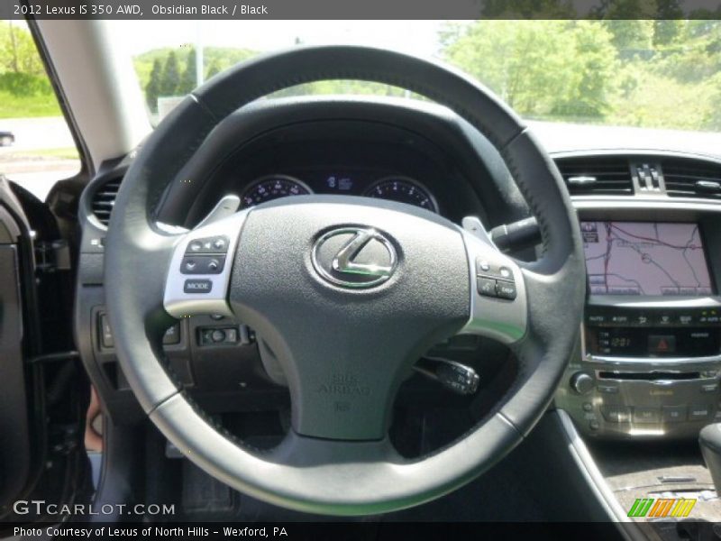 Obsidian Black / Black 2012 Lexus IS 350 AWD