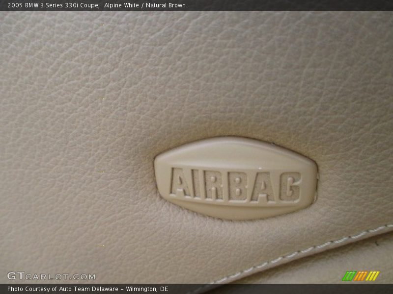 Alpine White / Natural Brown 2005 BMW 3 Series 330i Coupe