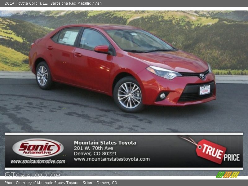 Barcelona Red Metallic / Ash 2014 Toyota Corolla LE