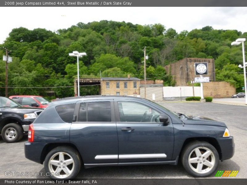 Steel Blue Metallic / Dark Slate Gray 2008 Jeep Compass Limited 4x4