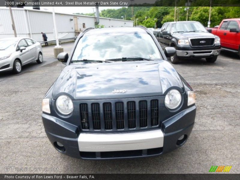 Steel Blue Metallic / Dark Slate Gray 2008 Jeep Compass Limited 4x4