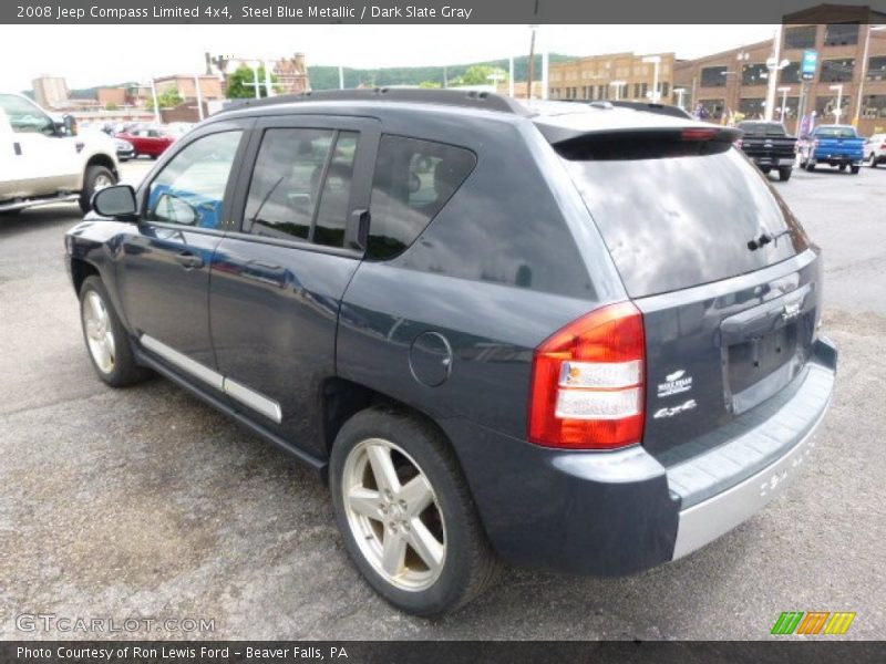 Steel Blue Metallic / Dark Slate Gray 2008 Jeep Compass Limited 4x4