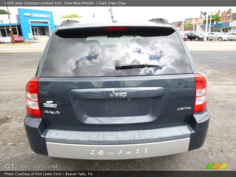 Steel Blue Metallic / Dark Slate Gray 2008 Jeep Compass Limited 4x4