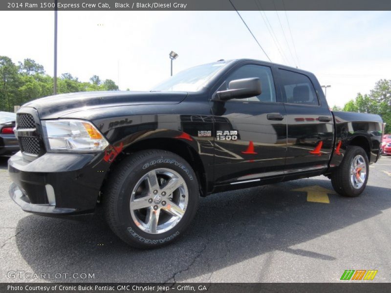 Black / Black/Diesel Gray 2014 Ram 1500 Express Crew Cab