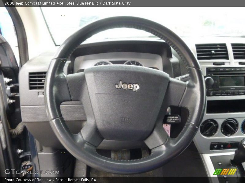 Steel Blue Metallic / Dark Slate Gray 2008 Jeep Compass Limited 4x4