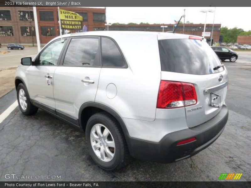 Bright Silver / Black 2013 Kia Sorento LX