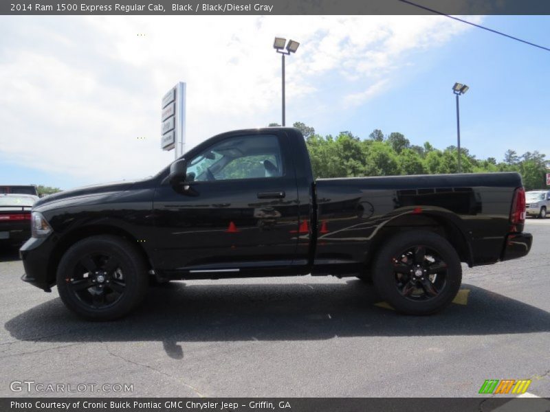Black / Black/Diesel Gray 2014 Ram 1500 Express Regular Cab