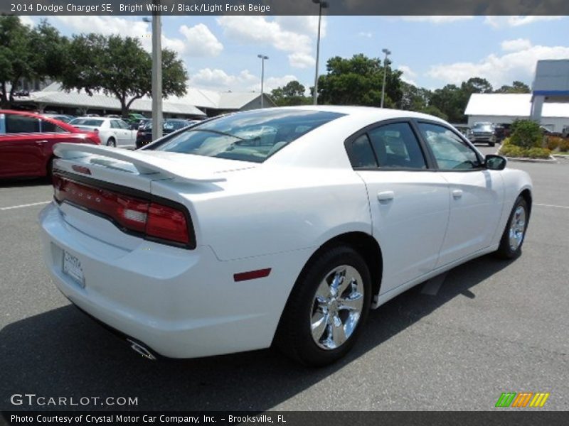 Bright White / Black/Light Frost Beige 2014 Dodge Charger SE