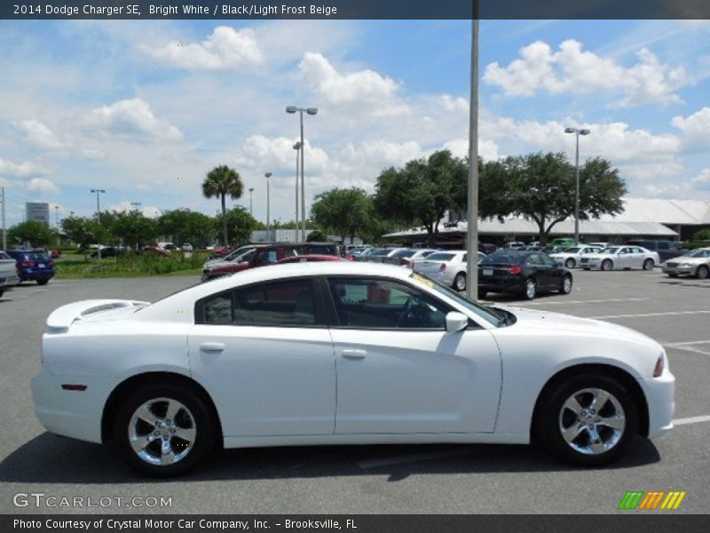 Bright White / Black/Light Frost Beige 2014 Dodge Charger SE