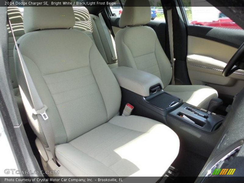 Bright White / Black/Light Frost Beige 2014 Dodge Charger SE