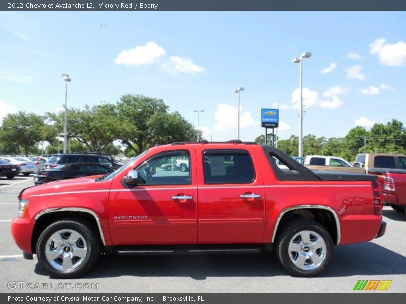 Victory Red / Ebony 2012 Chevrolet Avalanche LS