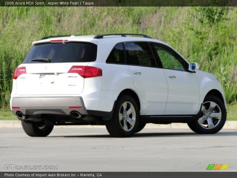 Aspen White Pearl / Taupe 2008 Acura MDX Sport