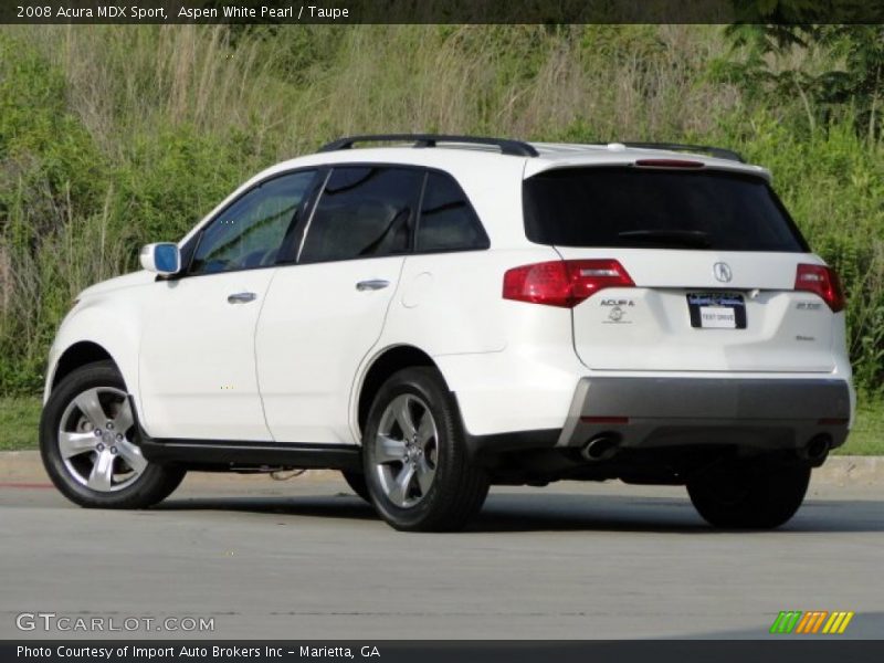 Aspen White Pearl / Taupe 2008 Acura MDX Sport