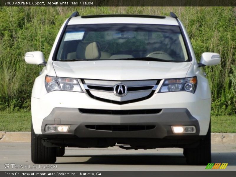 Aspen White Pearl / Taupe 2008 Acura MDX Sport