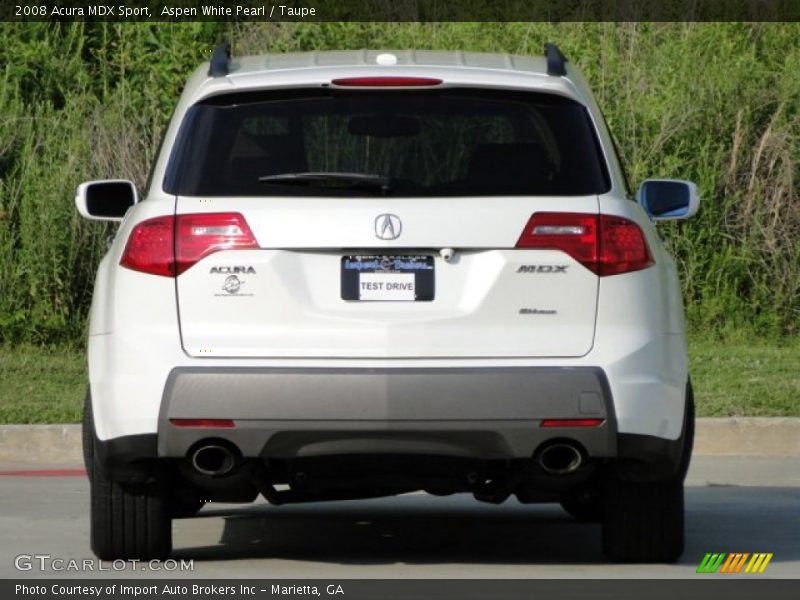 Aspen White Pearl / Taupe 2008 Acura MDX Sport