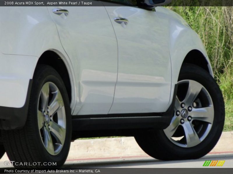 Aspen White Pearl / Taupe 2008 Acura MDX Sport