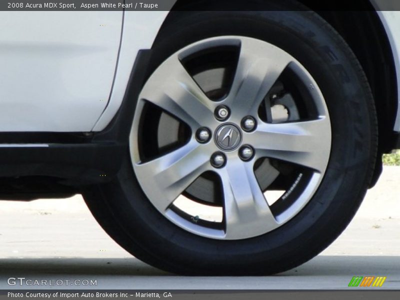 Aspen White Pearl / Taupe 2008 Acura MDX Sport