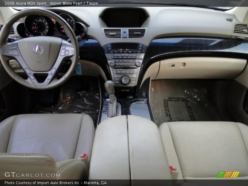 Aspen White Pearl / Taupe 2008 Acura MDX Sport