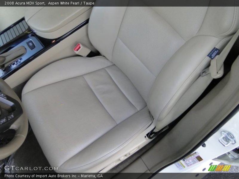 Aspen White Pearl / Taupe 2008 Acura MDX Sport