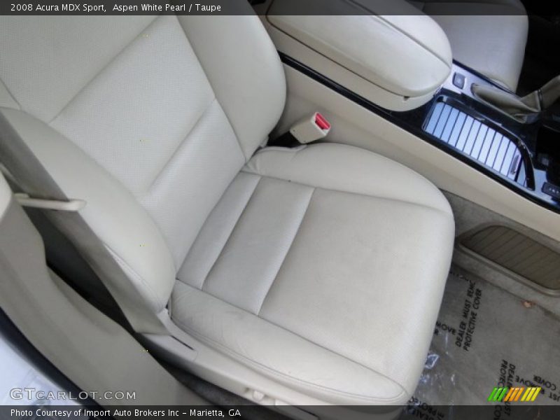 Aspen White Pearl / Taupe 2008 Acura MDX Sport