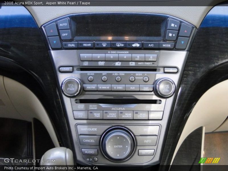 Aspen White Pearl / Taupe 2008 Acura MDX Sport