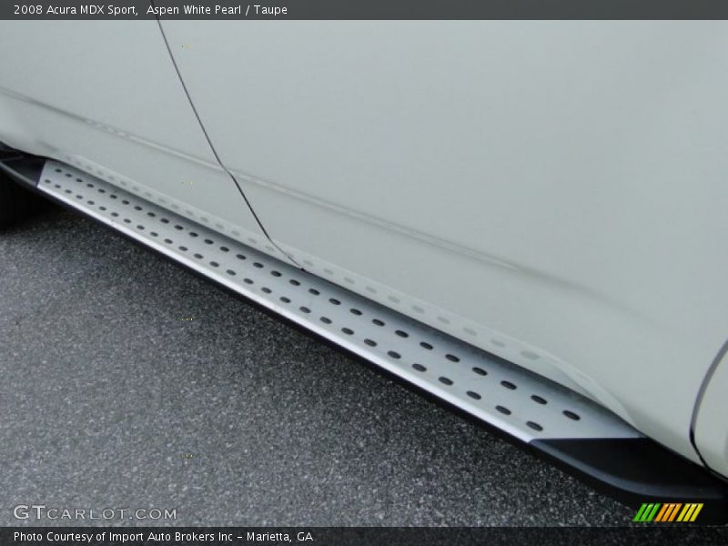Aspen White Pearl / Taupe 2008 Acura MDX Sport