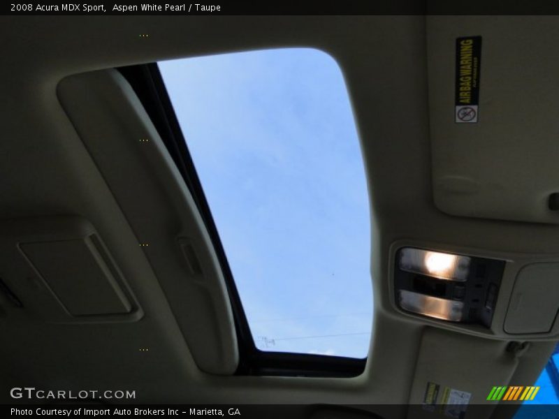 Aspen White Pearl / Taupe 2008 Acura MDX Sport