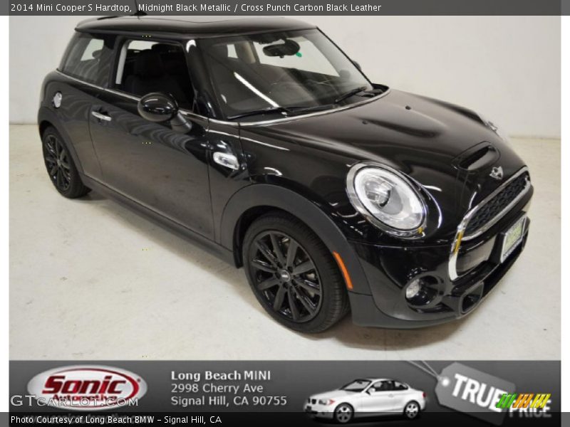 Midnight Black Metallic / Cross Punch Carbon Black Leather 2014 Mini Cooper S Hardtop