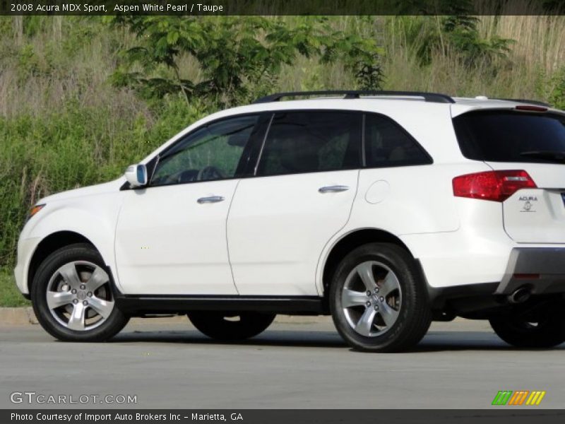 Aspen White Pearl / Taupe 2008 Acura MDX Sport