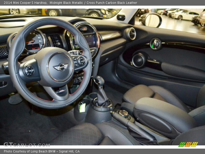 Midnight Black Metallic / Cross Punch Carbon Black Leather 2014 Mini Cooper S Hardtop