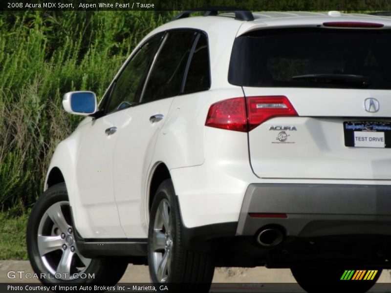 Aspen White Pearl / Taupe 2008 Acura MDX Sport