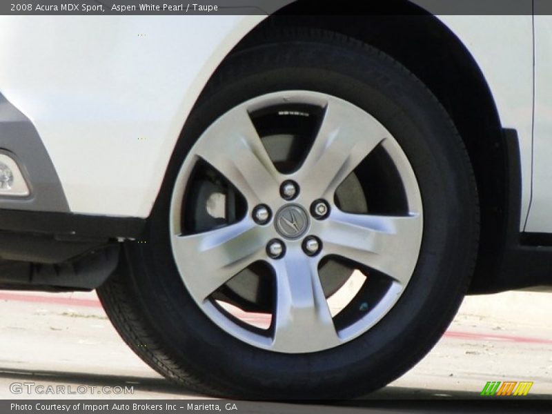 Aspen White Pearl / Taupe 2008 Acura MDX Sport