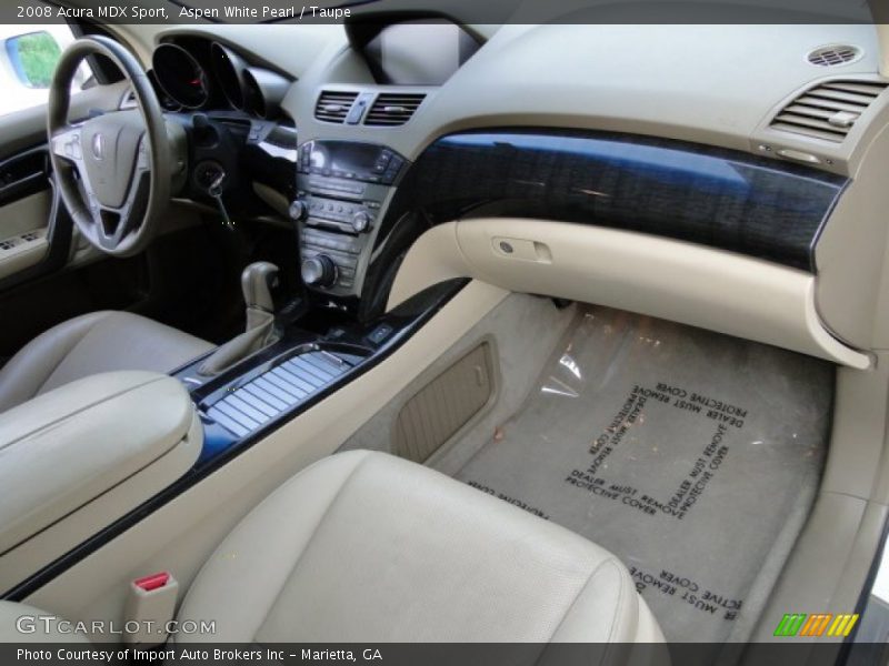 Aspen White Pearl / Taupe 2008 Acura MDX Sport