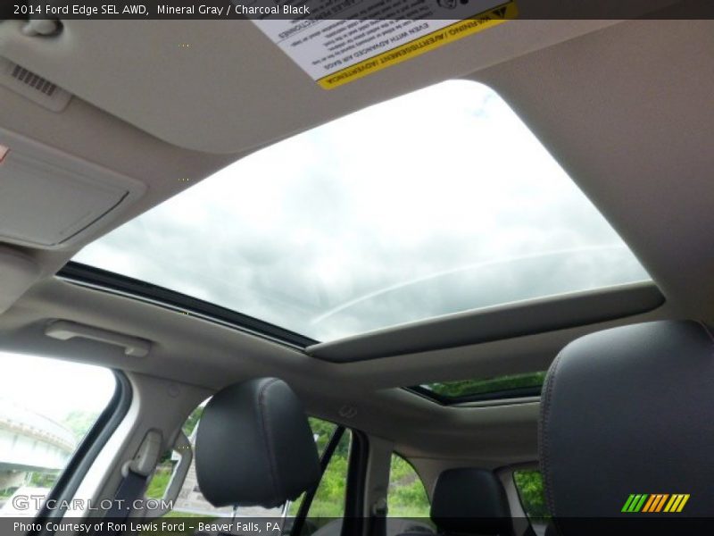 Mineral Gray / Charcoal Black 2014 Ford Edge SEL AWD