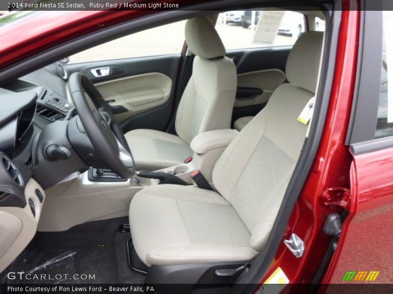 Ruby Red / Medium Light Stone 2014 Ford Fiesta SE Sedan