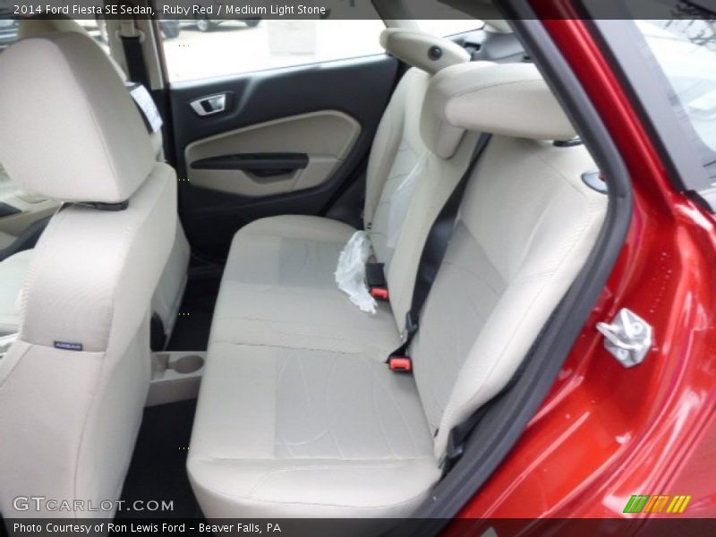 Ruby Red / Medium Light Stone 2014 Ford Fiesta SE Sedan