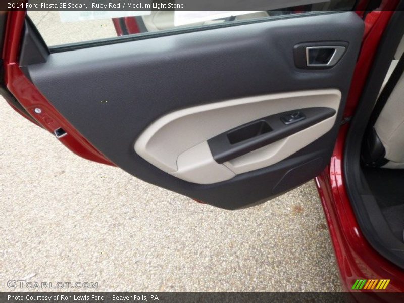 Ruby Red / Medium Light Stone 2014 Ford Fiesta SE Sedan