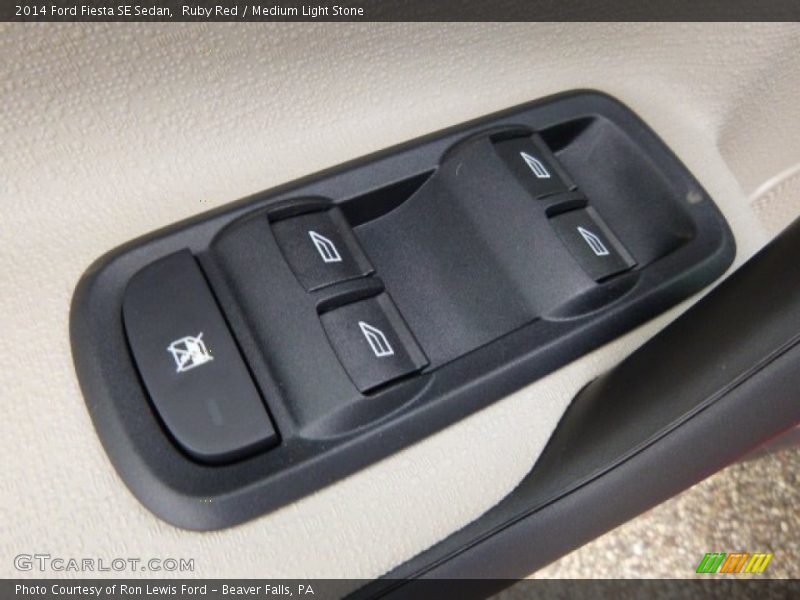 Ruby Red / Medium Light Stone 2014 Ford Fiesta SE Sedan