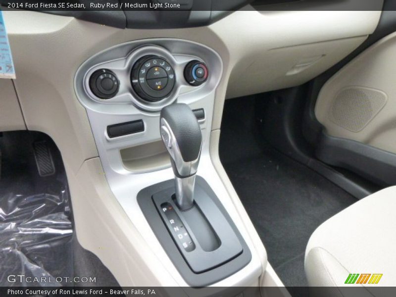 Ruby Red / Medium Light Stone 2014 Ford Fiesta SE Sedan