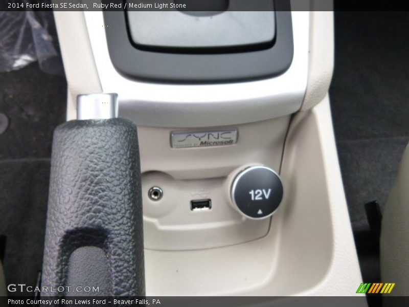 Ruby Red / Medium Light Stone 2014 Ford Fiesta SE Sedan