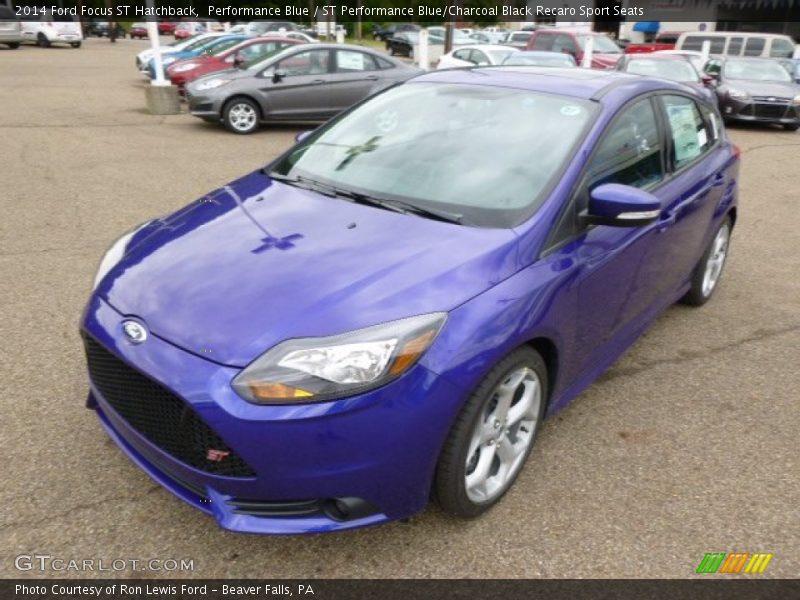 Performance Blue / ST Performance Blue/Charcoal Black Recaro Sport Seats 2014 Ford Focus ST Hatchback