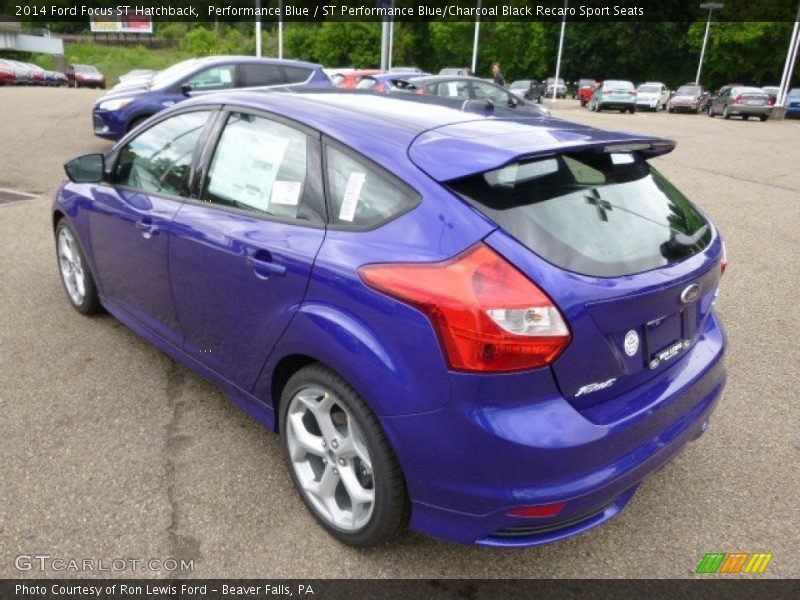 Performance Blue / ST Performance Blue/Charcoal Black Recaro Sport Seats 2014 Ford Focus ST Hatchback