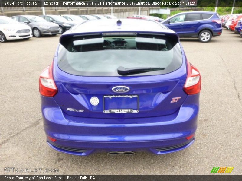 Performance Blue / ST Performance Blue/Charcoal Black Recaro Sport Seats 2014 Ford Focus ST Hatchback