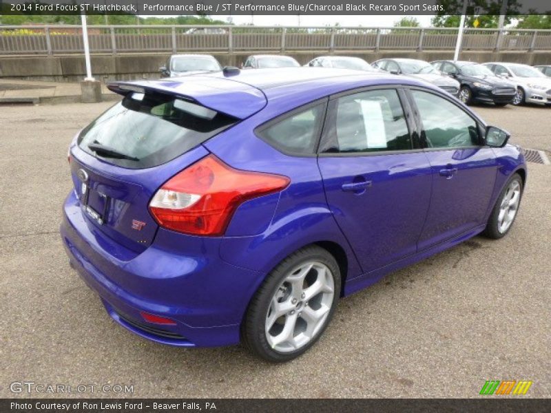 Performance Blue / ST Performance Blue/Charcoal Black Recaro Sport Seats 2014 Ford Focus ST Hatchback