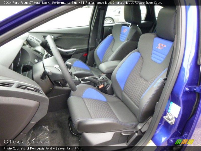 Performance Blue / ST Performance Blue/Charcoal Black Recaro Sport Seats 2014 Ford Focus ST Hatchback