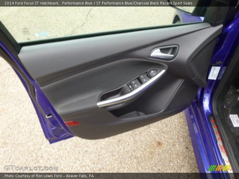 Performance Blue / ST Performance Blue/Charcoal Black Recaro Sport Seats 2014 Ford Focus ST Hatchback