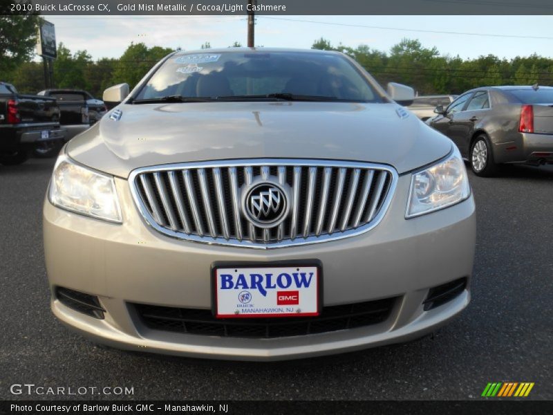 Gold Mist Metallic / Cocoa/Light Cashmere 2010 Buick LaCrosse CX