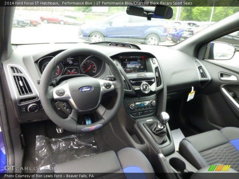 Performance Blue / ST Performance Blue/Charcoal Black Recaro Sport Seats 2014 Ford Focus ST Hatchback